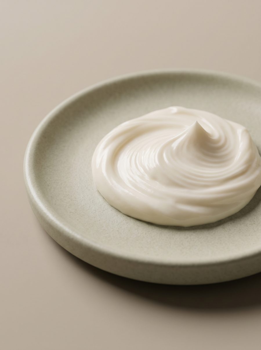 A swirl of moisturising cream